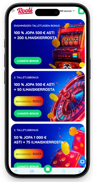 Rooli Kasino mobiilisovellus